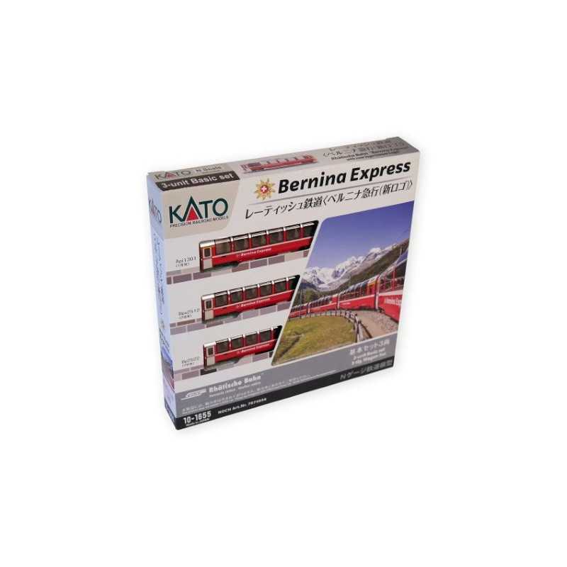 Kato K10-1655 RhB Rijtuigenset 3-delig Bernina Express (Nieuw logo)