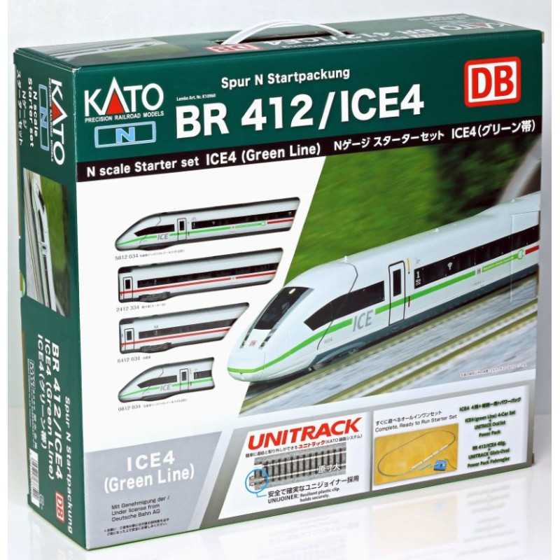 Kato K10960 DB-AG Startset ICE-4/Br412 met trafo en rails "Klimaschützer"