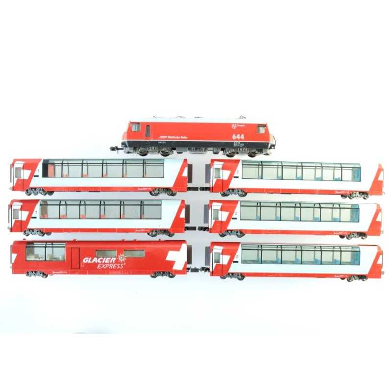 Kato K10-1145/46 RhB Treinstel Glacier Express 7-delig