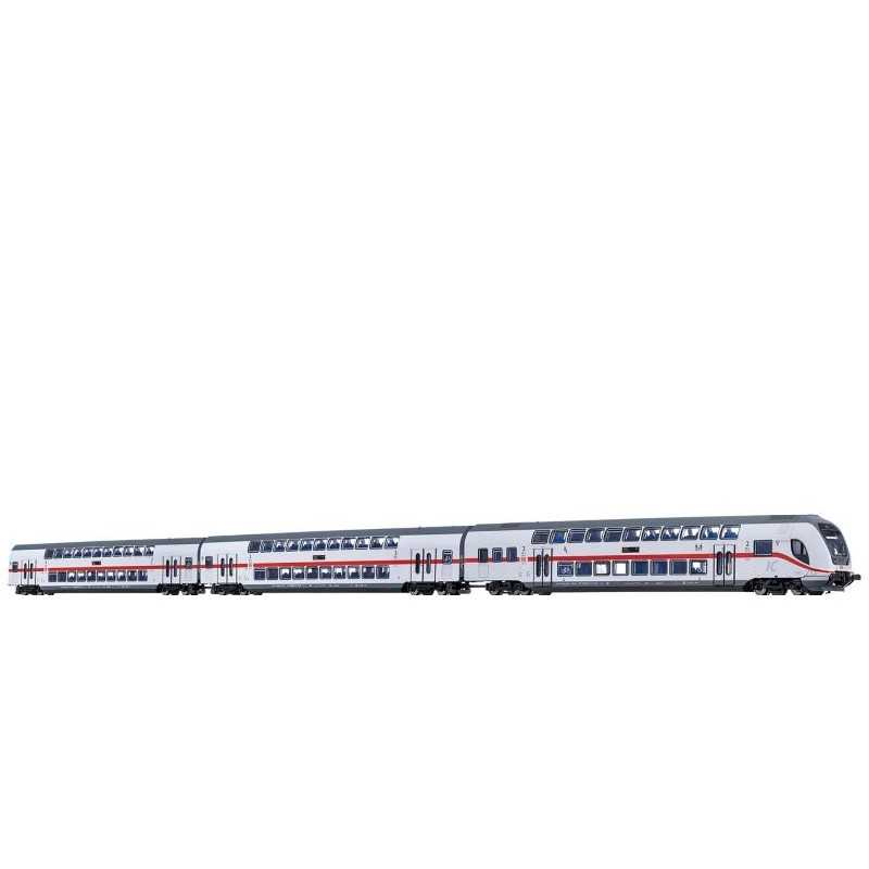 Brawa 64536 DB-AG TWINDEXX VARIO® IC2-Doppelstock-Wagenset DB AG, 3er-Set (Konstanz)