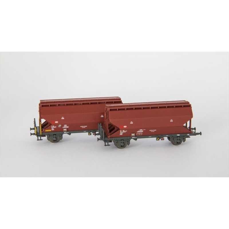 Aare Valley 1618-100 SBB N-SBB-Getreidewagen 2er-Set, Tgpps, braun