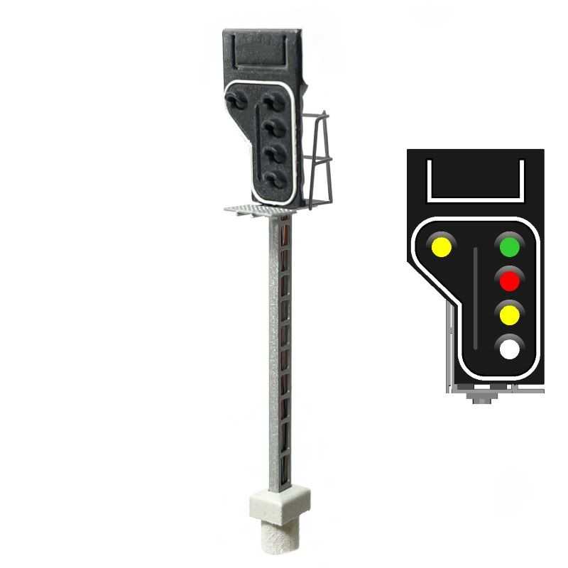 Mafen 413914 NMBS / SNCB U-Signal 5 Lichter (Grün/Rot/Gelb/Weiß - Gelb) - rechte Seite