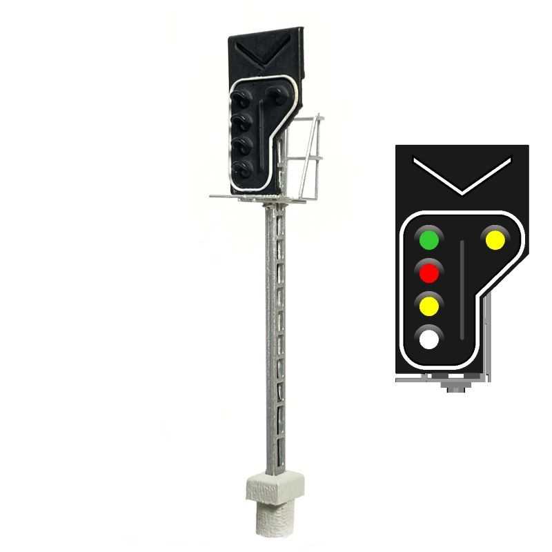 Mafen 413915 NMBS / SNCB V-Signal 5 Lichter (Grün/Rot/Gelb/Weiß - Gelb) - linke Seite