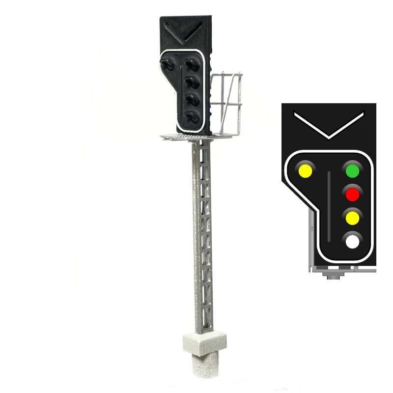 Mafen 413916 NMBS / SNCB V-Signal 5 Lichter (Grün/Rot/Gelb/Weiß - Gelb) - rechte Seite