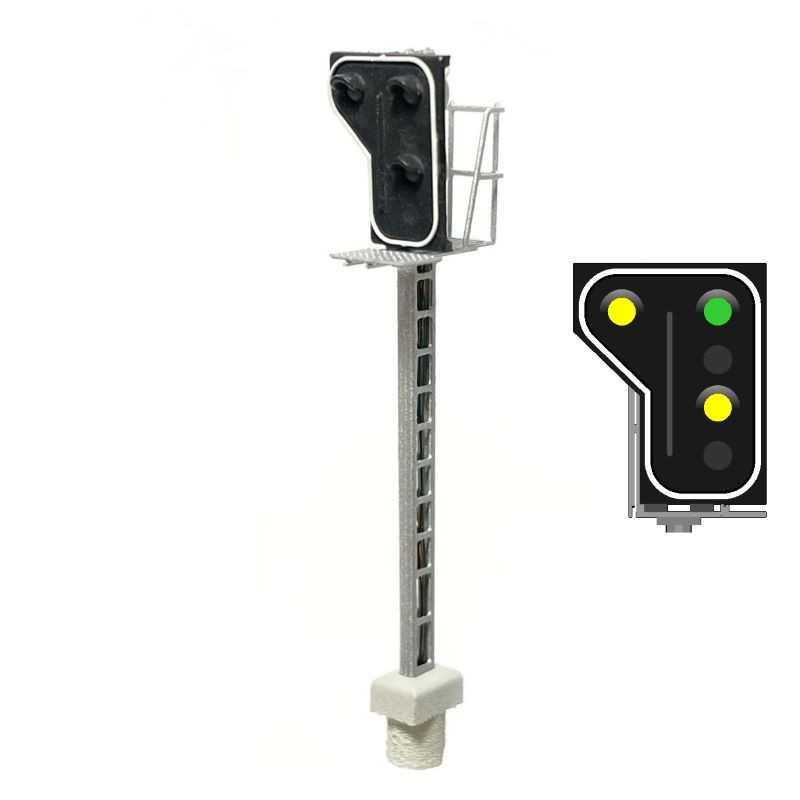 Mafen 413918 NMBS / SNCB Signal 3 Lichter (Grün/Gelb/Gelb) - rechte Seite