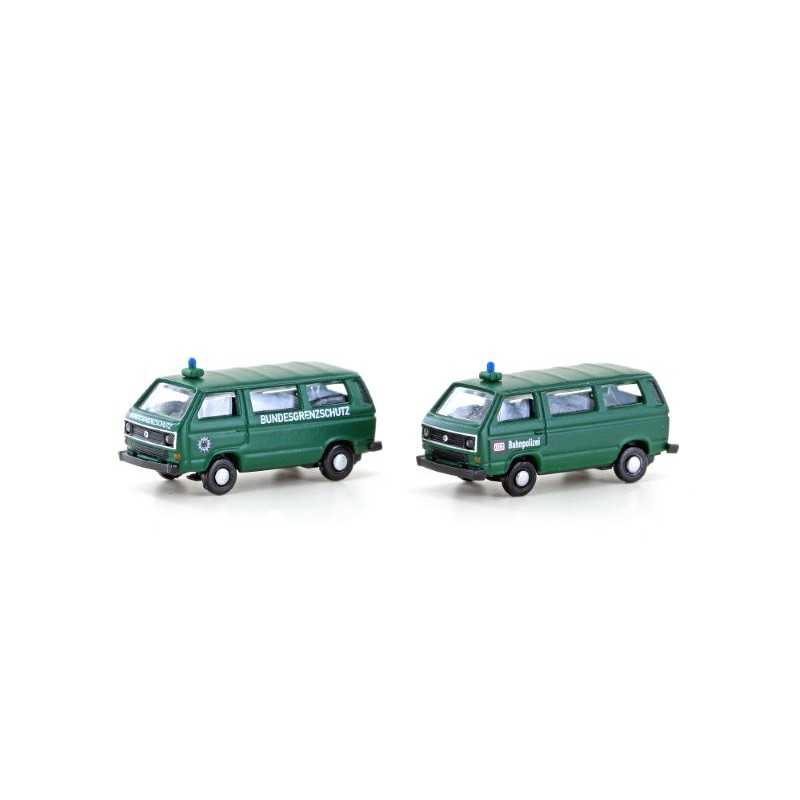 MiNis LC4353 . VW T3 2er Set Bus BGS + Bahnpolizei