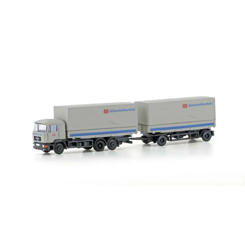MiNis LC4634 . Vrachtwagen met oplegger MAN F90 "DB Güterkraftverkehr"