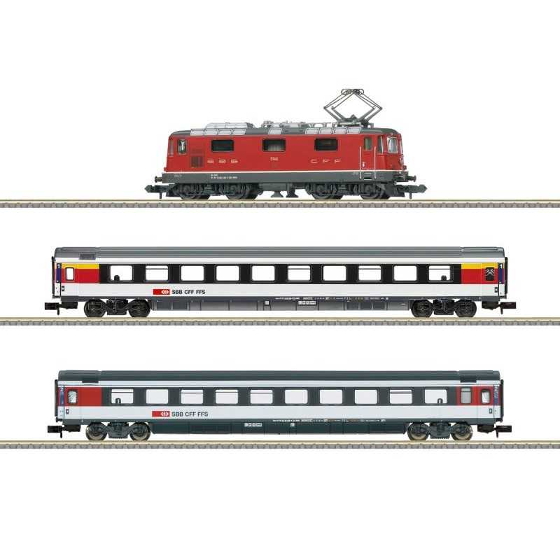Minitrix 11167 SBB Digitale Startset. Personentrein Re 4/4 1146