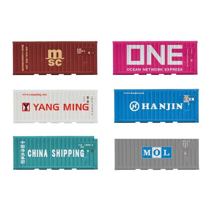 Minitrix 66589 . Containerset 6x 20 Ft.