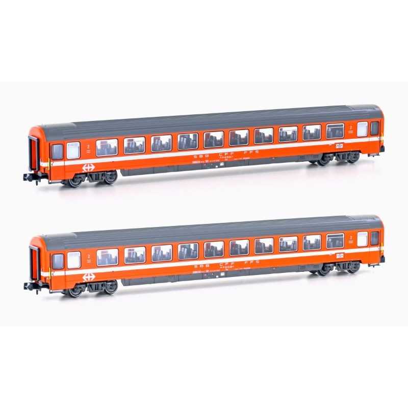 Hobbytrain H25501 SBB Rijtuigenset 2-delig BPM 2e klasse (UIC Z1) Hobbytrain H25501 SBB Rijtuigenset 2-delig BPM 2e klasse (UIC Z1)