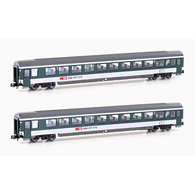 Hobbytrain H25502 SBB Rijtuigenset 2-delig BPM 2e klasse (UIC Z1) Hobbytrain H25502 SBB Rijtuigenset 2-delig BPM 2e klasse (UIC Z1)