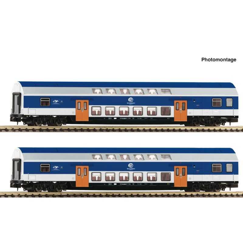 Fleischmann 6260094 DR (DDR) Rijtuigenset 2-delig Dubbeldekker type DBmue Fleischmann 6260094 DR (DDR) Rijtuigenset 2-delig Dubbeldekker type DBmue