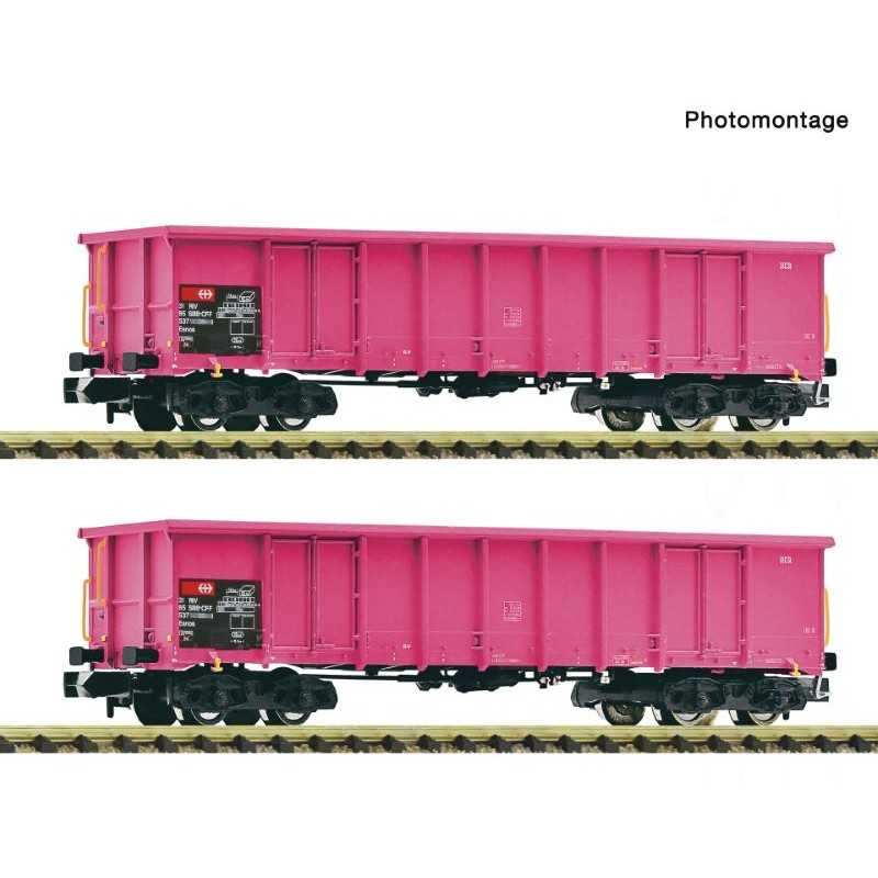 Fleischmann 6660163 SBB Opengoederenwagenset type Eanos 2-delig
