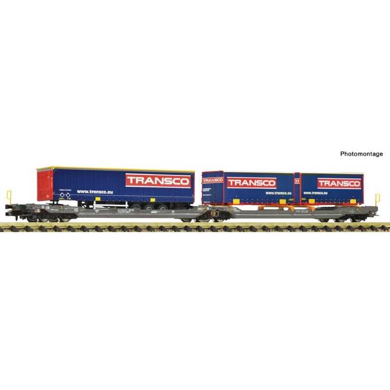 Fleischmann 6660151 Hupac Doppeltaschen-Gelenkwagen T3000e "Spedition Transco"