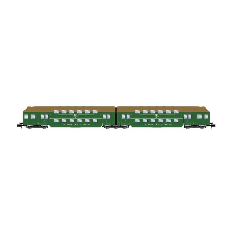 Arnold HN4519 DR (DDR) Dubbeldekker Rijtuigenset groen/bruin