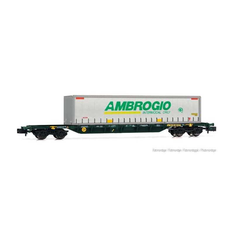 Arnold HN6730 Cemat Containerwagen Sgnss met "AMBROGIO " container