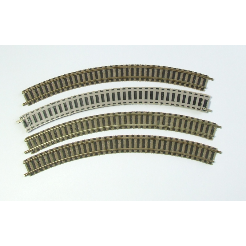 Fleischmann 9125L Gebogen rail R2225,6 licht 4 stuks