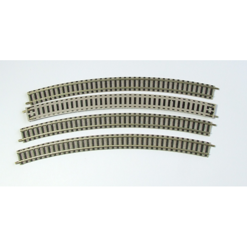 Fleischmann 9130l Gebogen rail R3396,4 licht 4 stuks