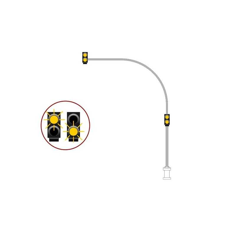 Mafen 383009 Verkeerslicht gebogen 2x geel links