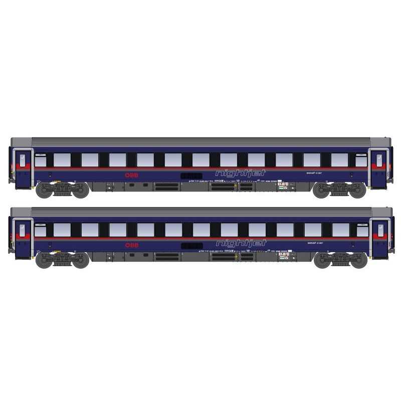 L.S. Models LS97038-2N OBB Rijtuigenset Bmz DANI Nightjet