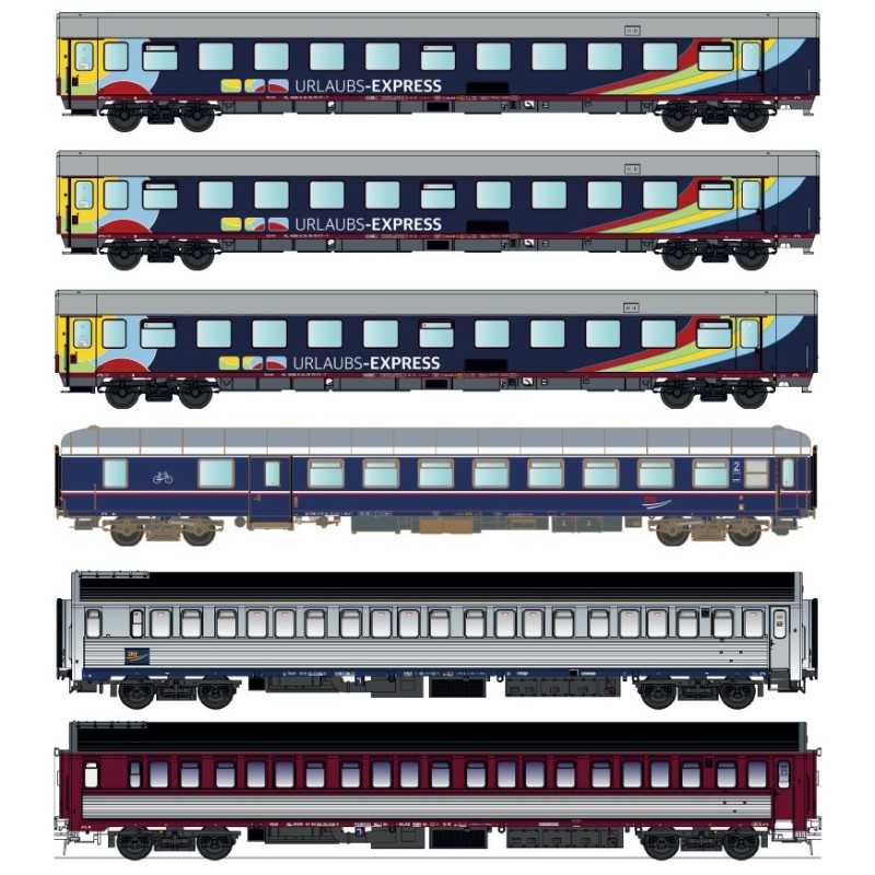 L.S. Models LS2503N Privatbahn Slaaprijtuigenset Urlaubs-Express