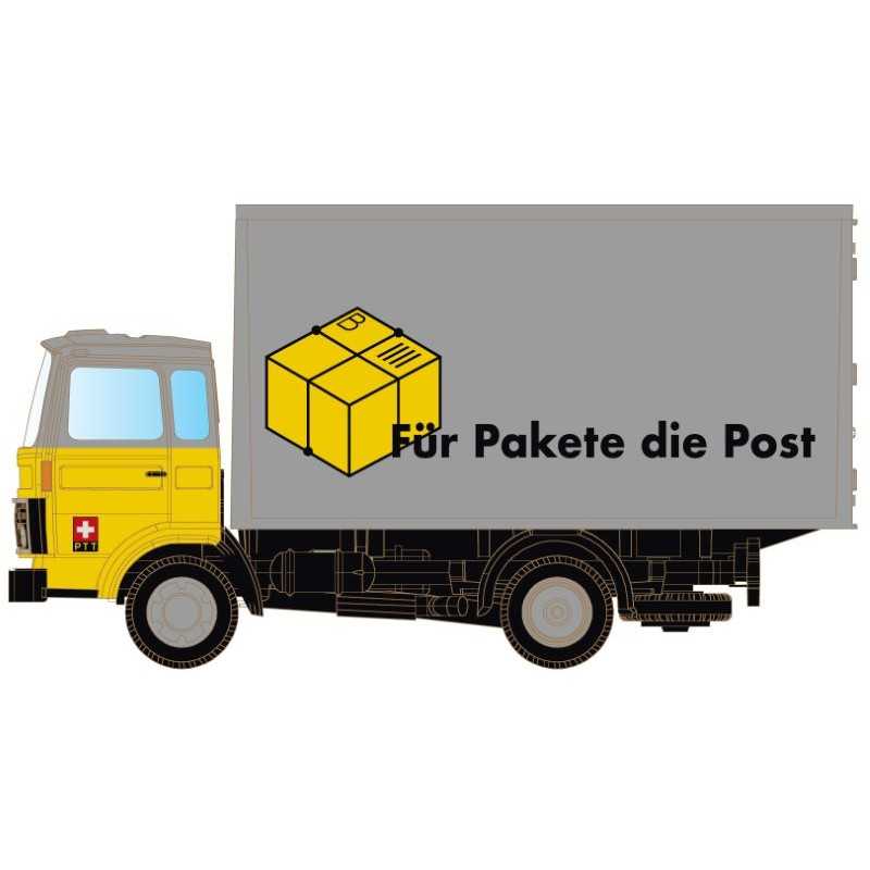 MiNis LC4885 . Volvo F4/6 met laadbak PTT Post (CH)