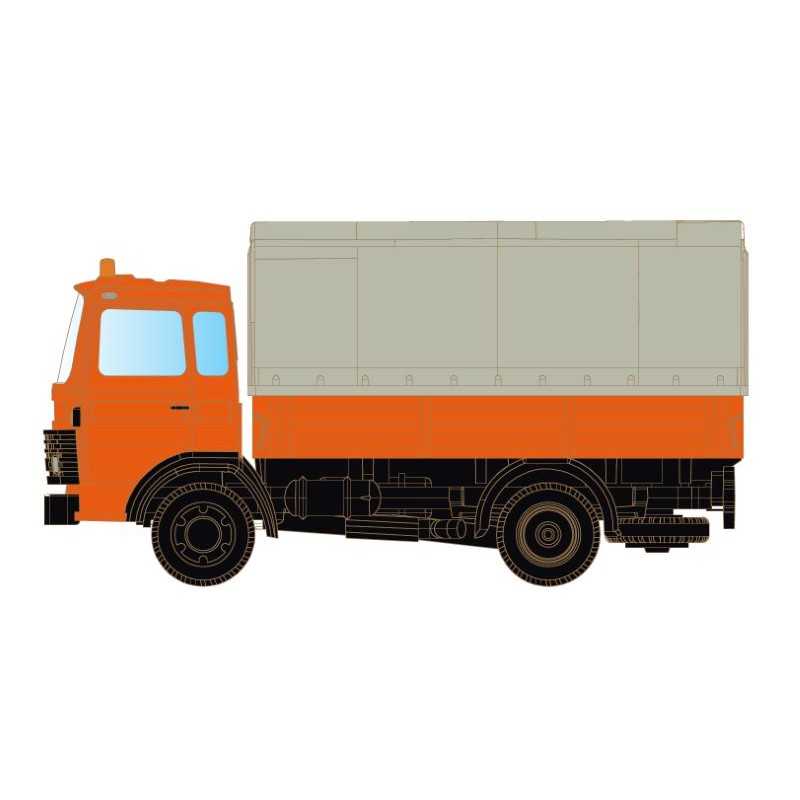 MiNis LC4806 . Magirus MK 130M8 met laadbak/zeil Kommunal