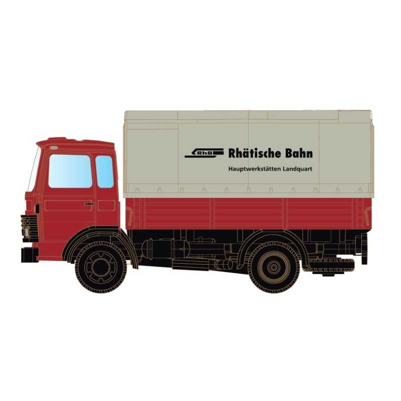 MiNis LC4807 . Magirus MK 130M8 met laadbak/zeil RhB (CH)