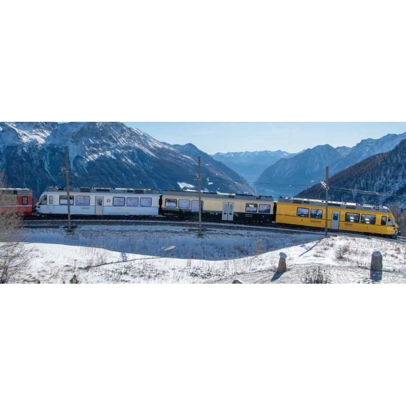 Kato K10-2221 RhB Triebzug Abe 8/12 Allegra, 3-tlg. RhB, Ep.VI, Ahnenzug