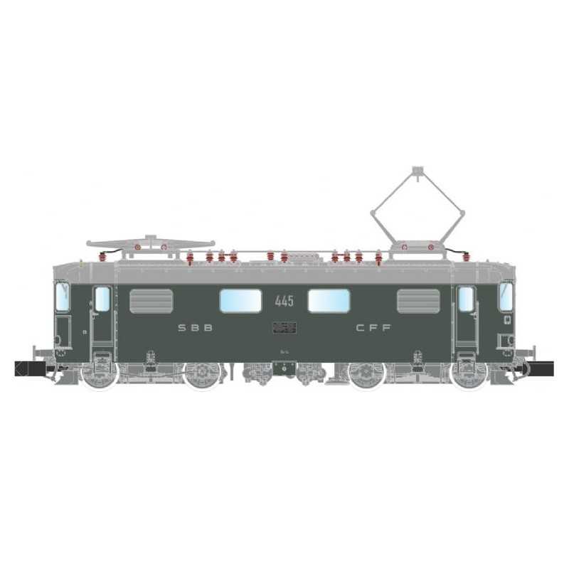 Aare Valley 1845-100 SBB E-Loc Re 4/4 445 Originele versie met 4 deuren Aare Valley 1845-100 SBB E-Loc Re 4/4 445 Originele versie met 4 deuren