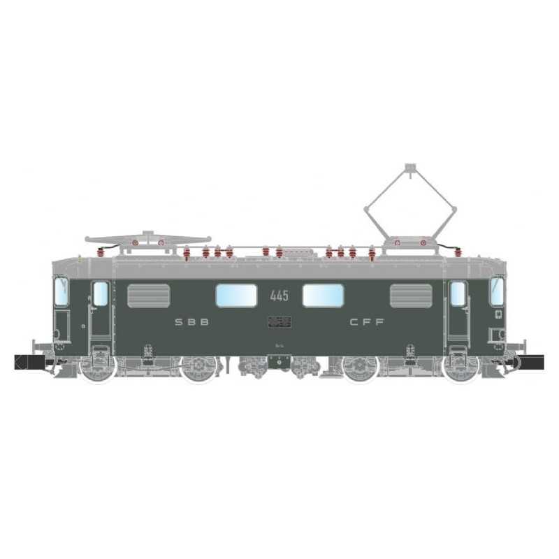 Aare Valley 1845-100S SBB E-Loc Re 4/4 445 Originele versie met 4 deuren. Digitaal-Sound