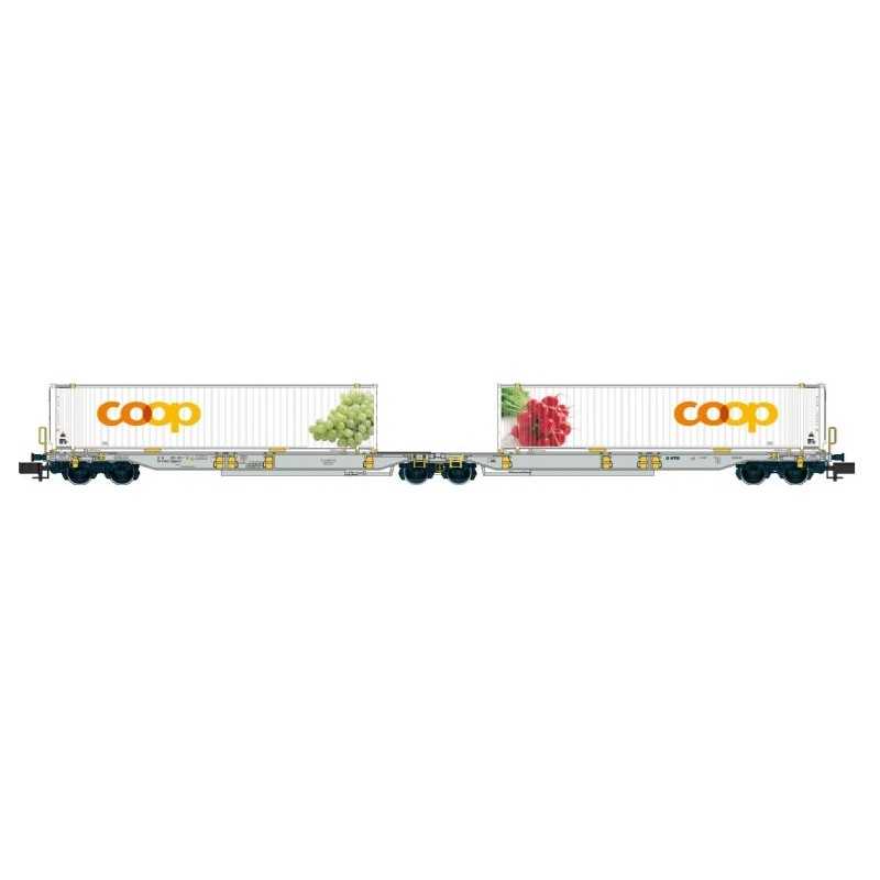 Aare Valley 1672-100 SBB Containerwagen T2000 Coop Radisli / Trauben